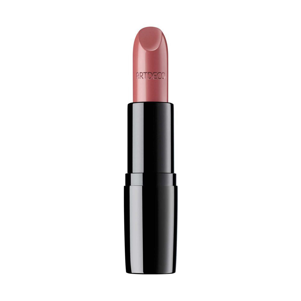 Roze lipstick. Zwarte huls, productnaam "ARTDECO" zichtbaar.