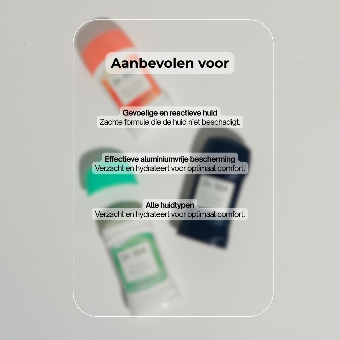 Aanbevolen voor: Gevoelige & reactieve huid. Effectieve aluminiumvrije bescherming. Alle huidtypen. Deodorantsticks.