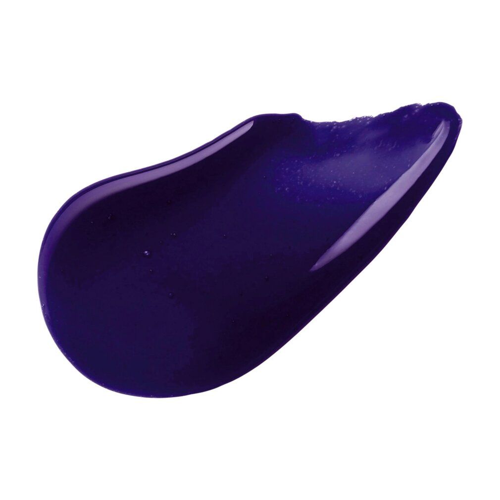 Klodder paarse vloeistof. Geen opschrift.