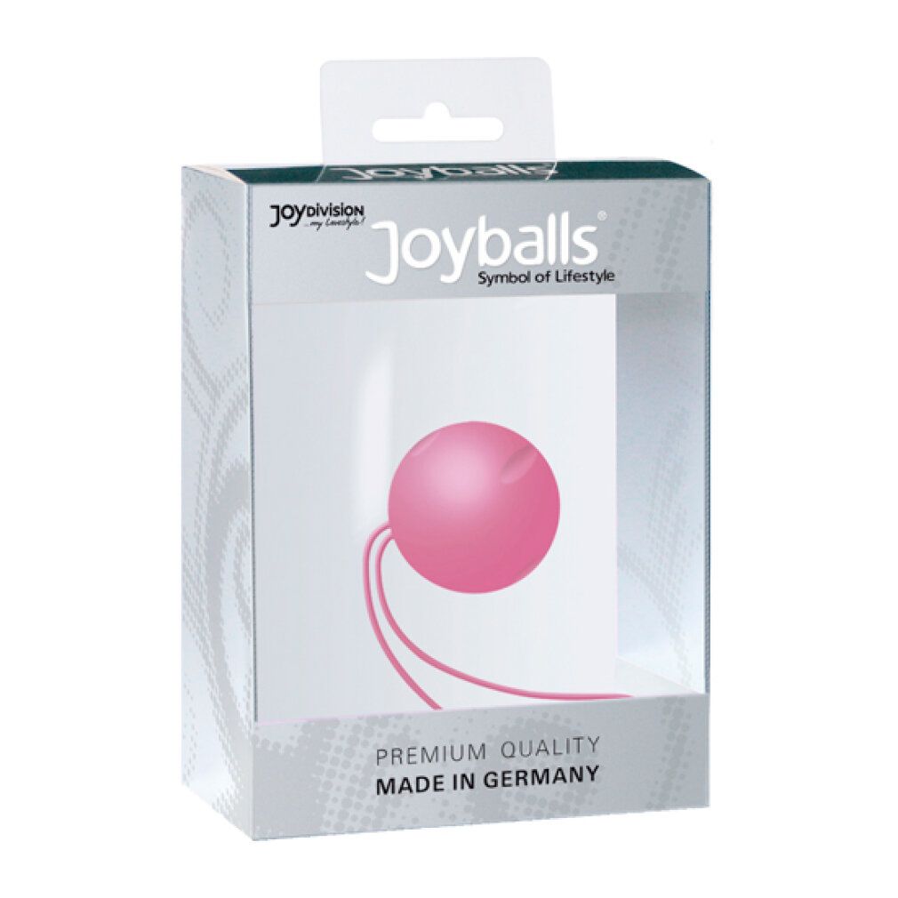 Joyballs Trend Single Rose in geschenkverpakking, roze bal met koord.
