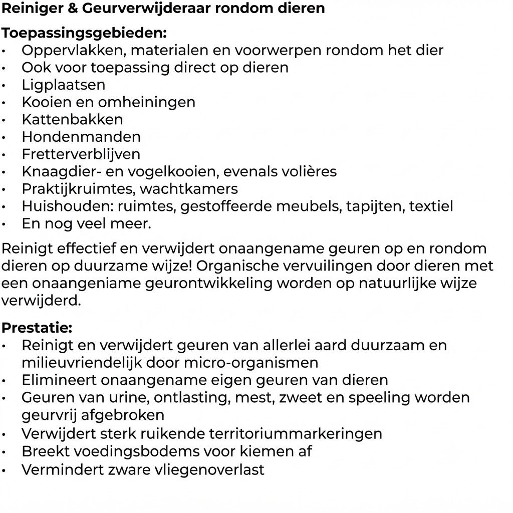Canina PETVITAL Bio-Fresh & Clean sprayfles, geschikt voor alle huisdieren.