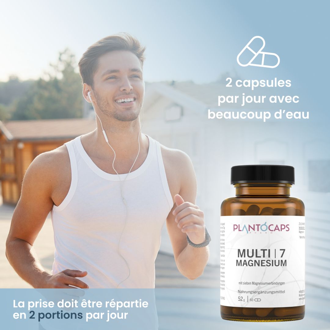Coureur avec écouteurs, bouteille et texte sur la prise quotidienne.
