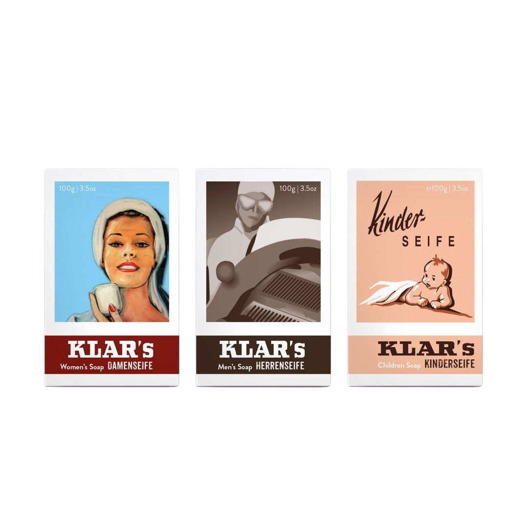 Klar-Seifen - Gift Set - klassieke dames-, heren-, kinderzeep