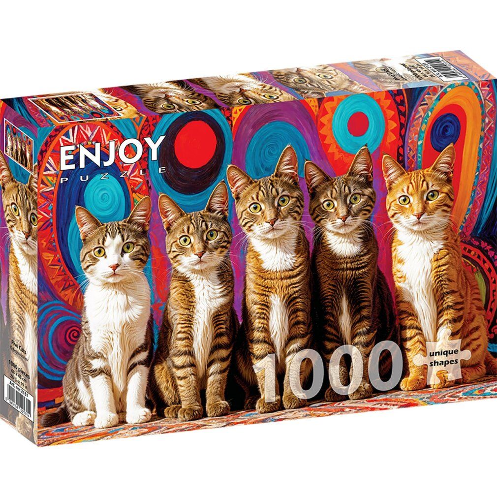 enjoy Puzzle fünf Katzen 1000 pièces