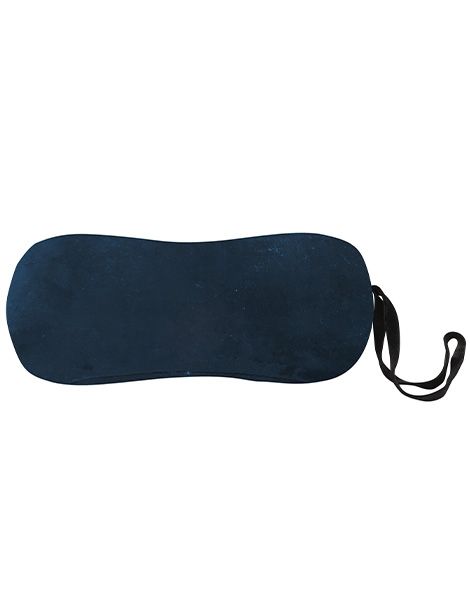 Blauw bamboe kussen met draaglus. Eenvoudig ontwerp, zonder verpakking. Product in detail.