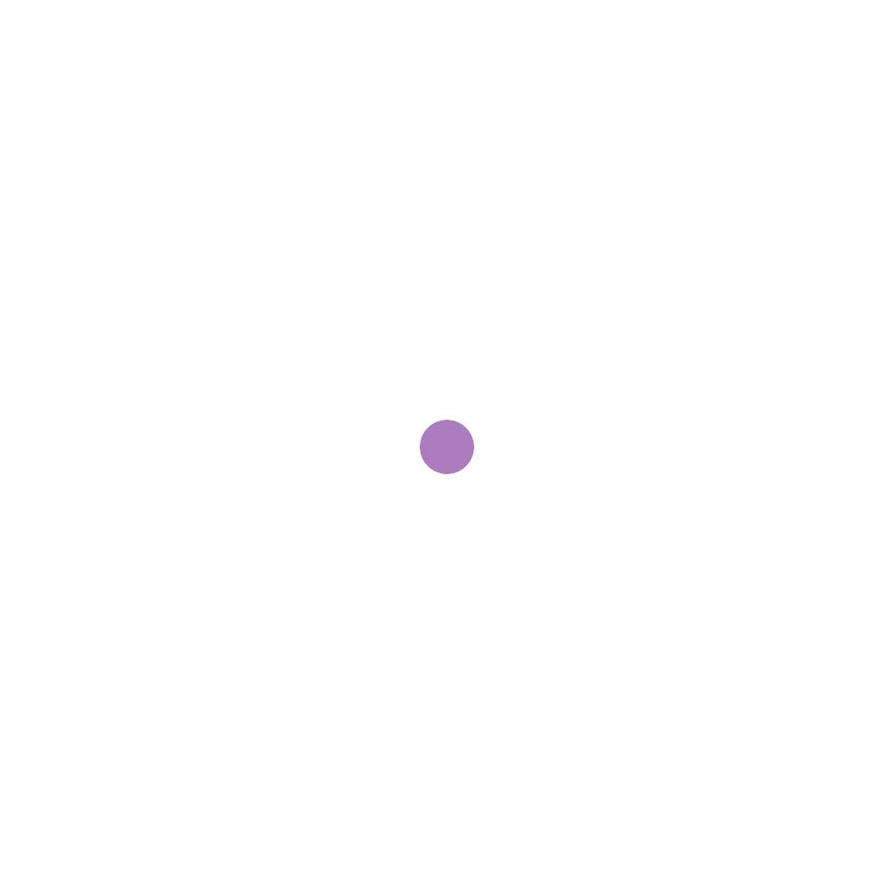 Un seul petit point rond violet sur fond blanc.