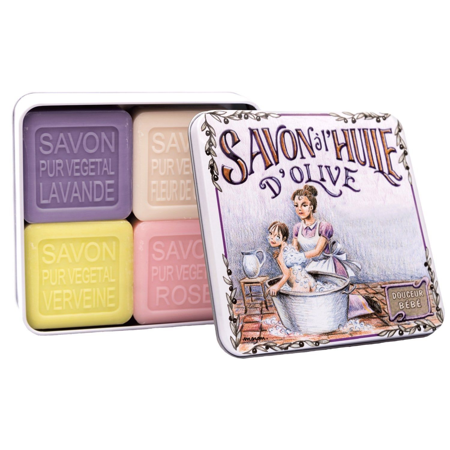 La Savonnerie de Nyons - Metalen doosje met zeep "Le Bain"