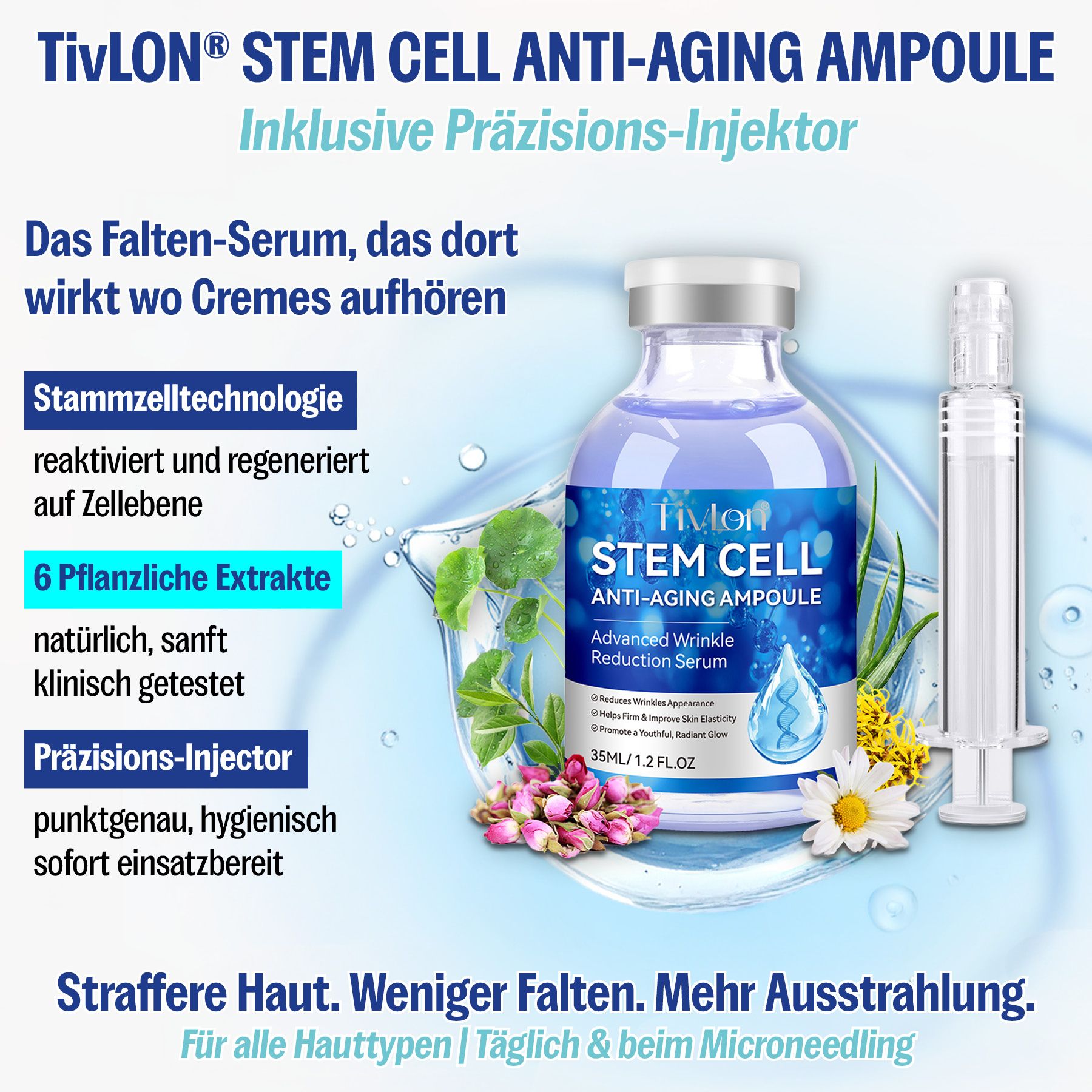 P-Beauty Gezichtsserum Stamcelserum voor anti-aging en microneedling