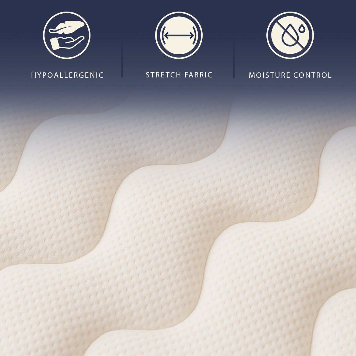 The White Stone Matras 90x200 cm van Hypoallergene Foam en Memory Foam Hoogte 22 cm