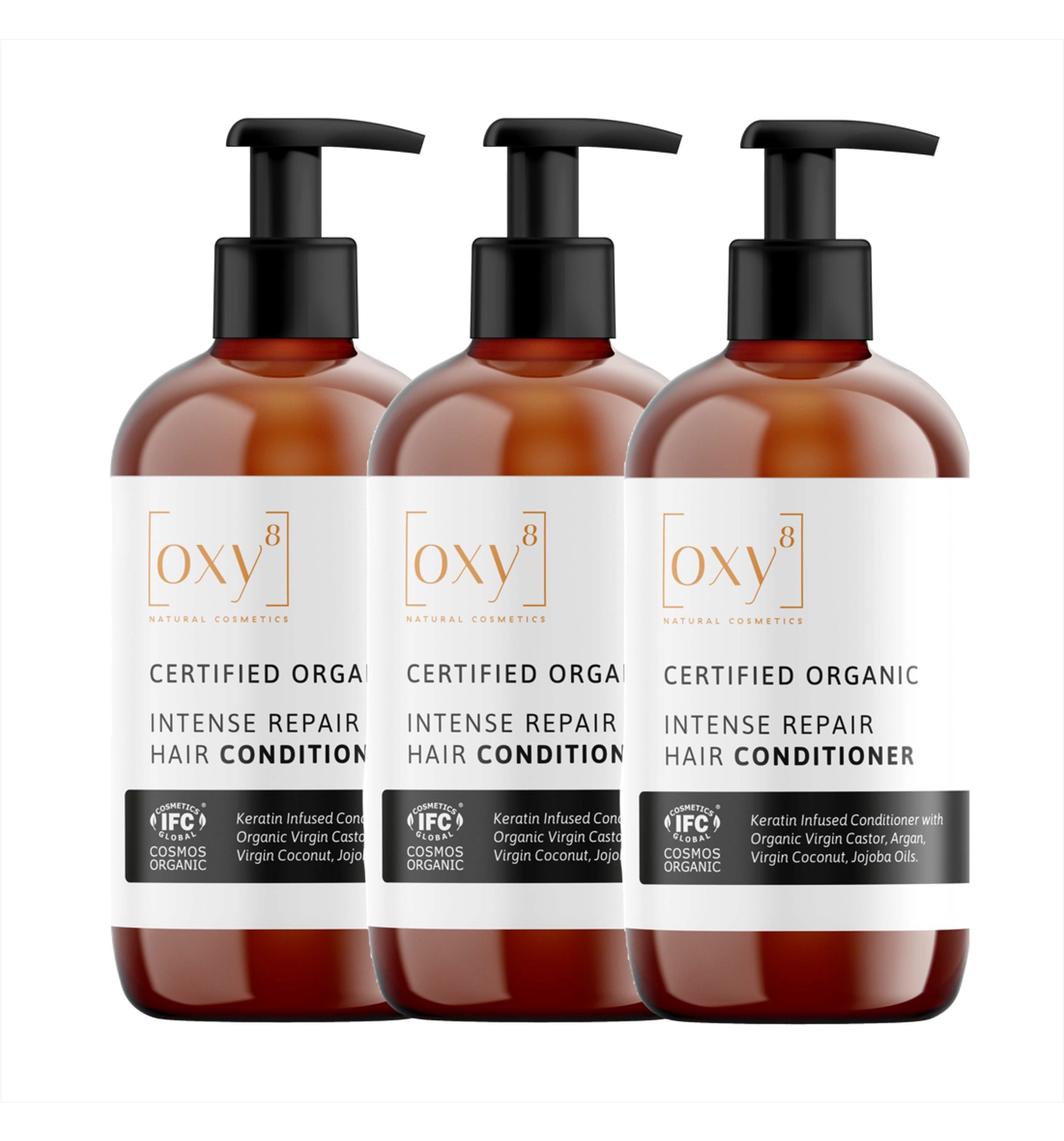 oxy8 Natural Cosmetics INTENSE REPAIR HAIR CONDITIONER 3 Units