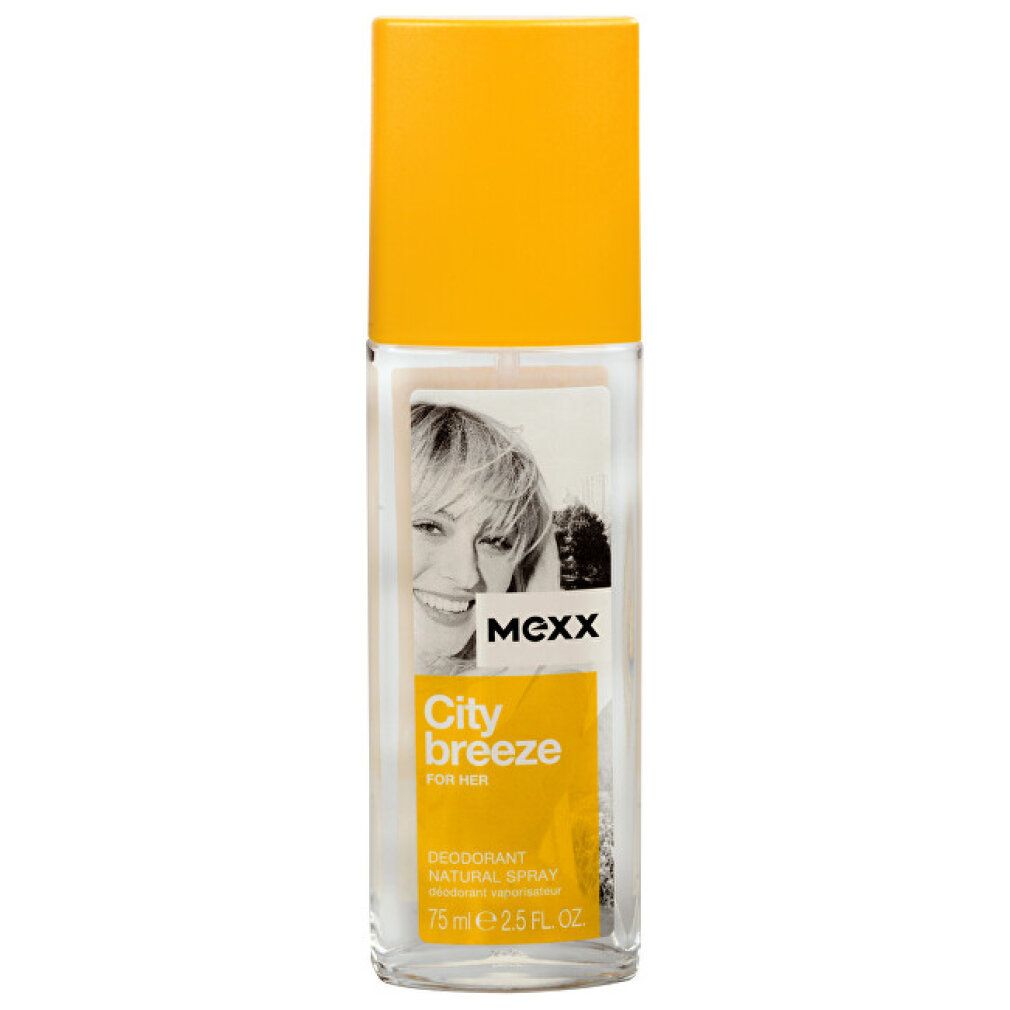Mexx City Breeze Déodorant Natural Spray pour femme, 75 ml.