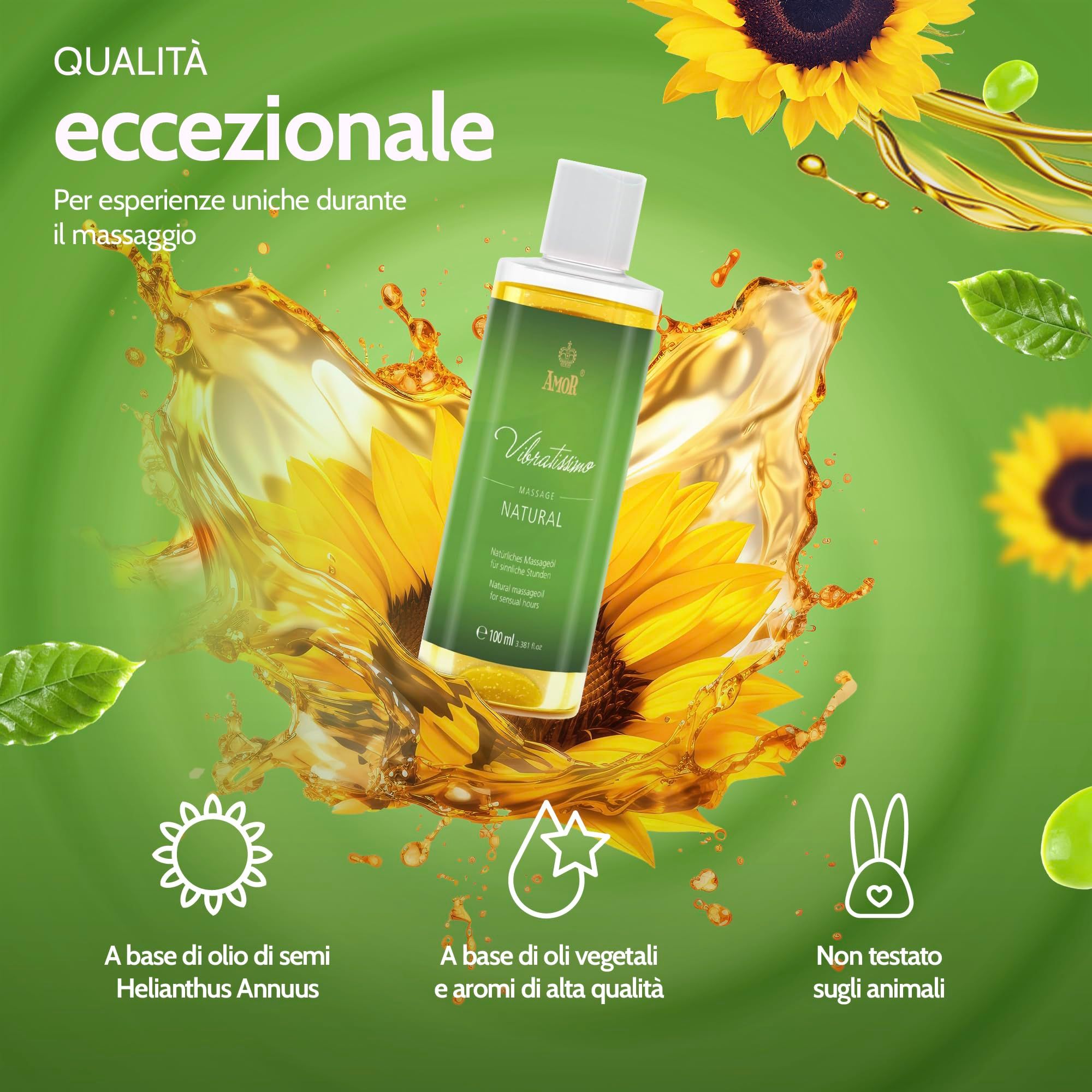 Vibratissimo Huile de Massage Natural