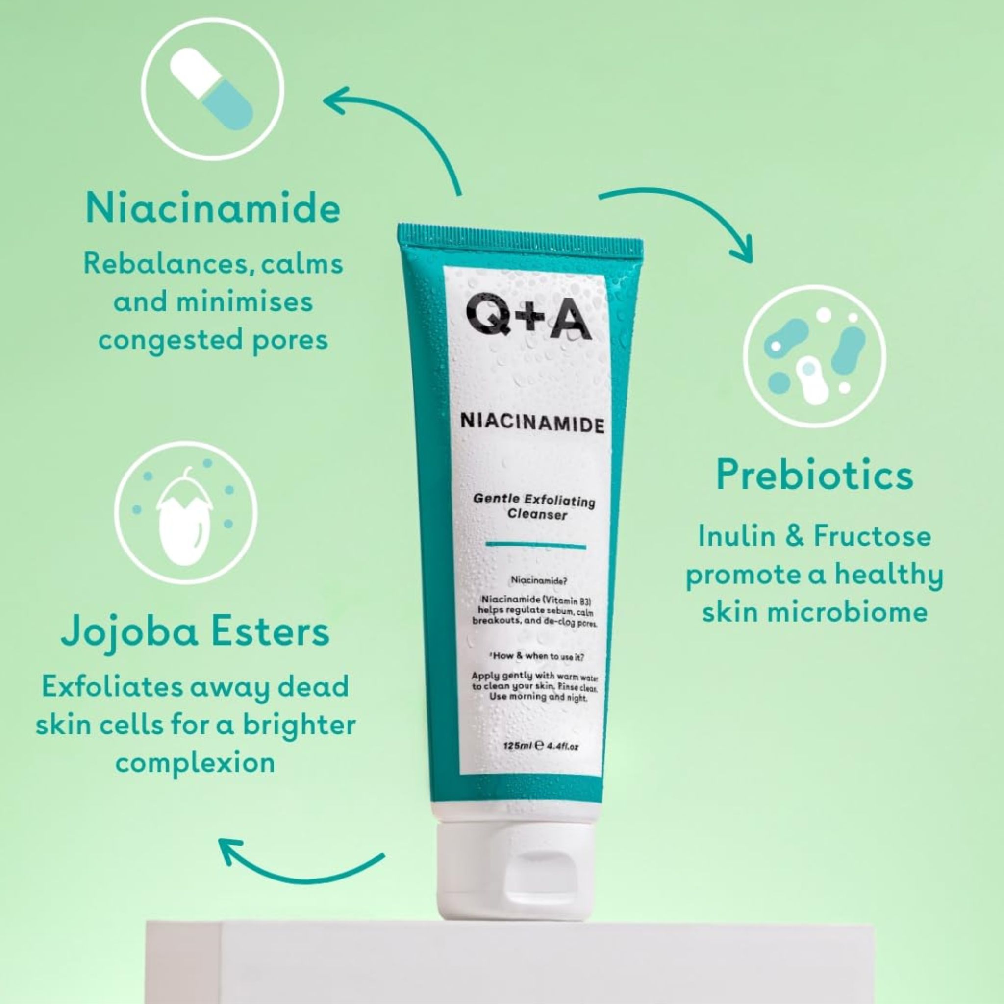 Q+A SKIN Niacinamide Gel Cleanser