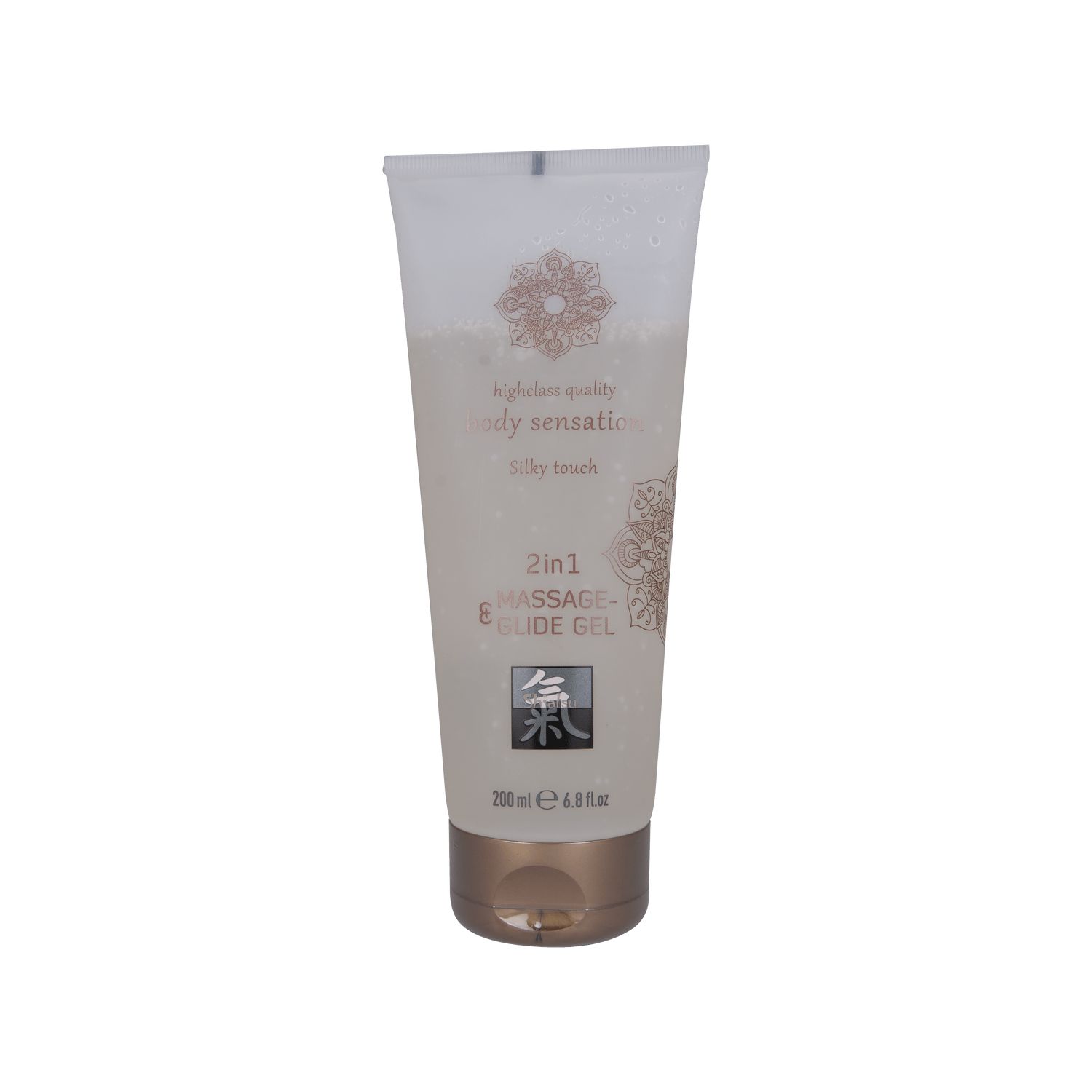 Gel de massage et de glisse 2 en 1, toucher soyeux, tube de 200ml.