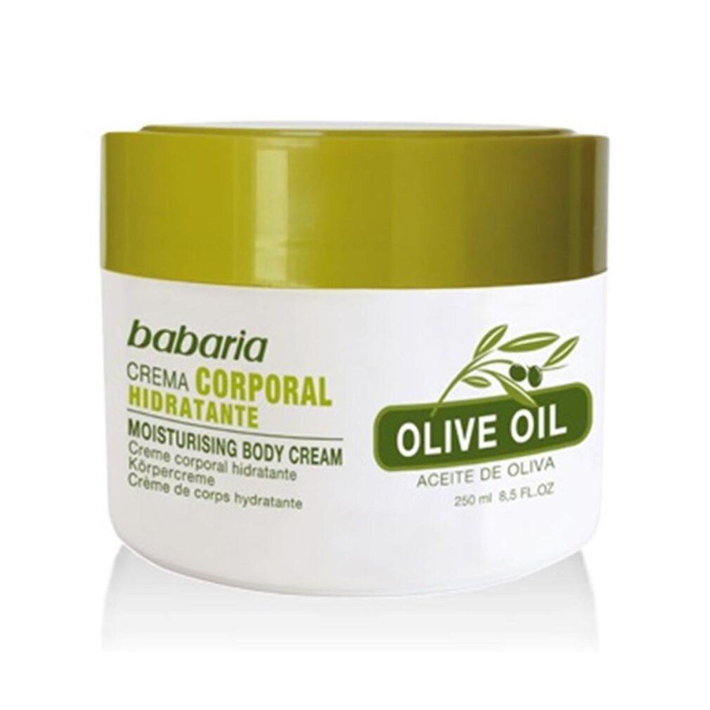 Crème corporelle hydratante Babaria à l'huile d'olive, 250 ml.