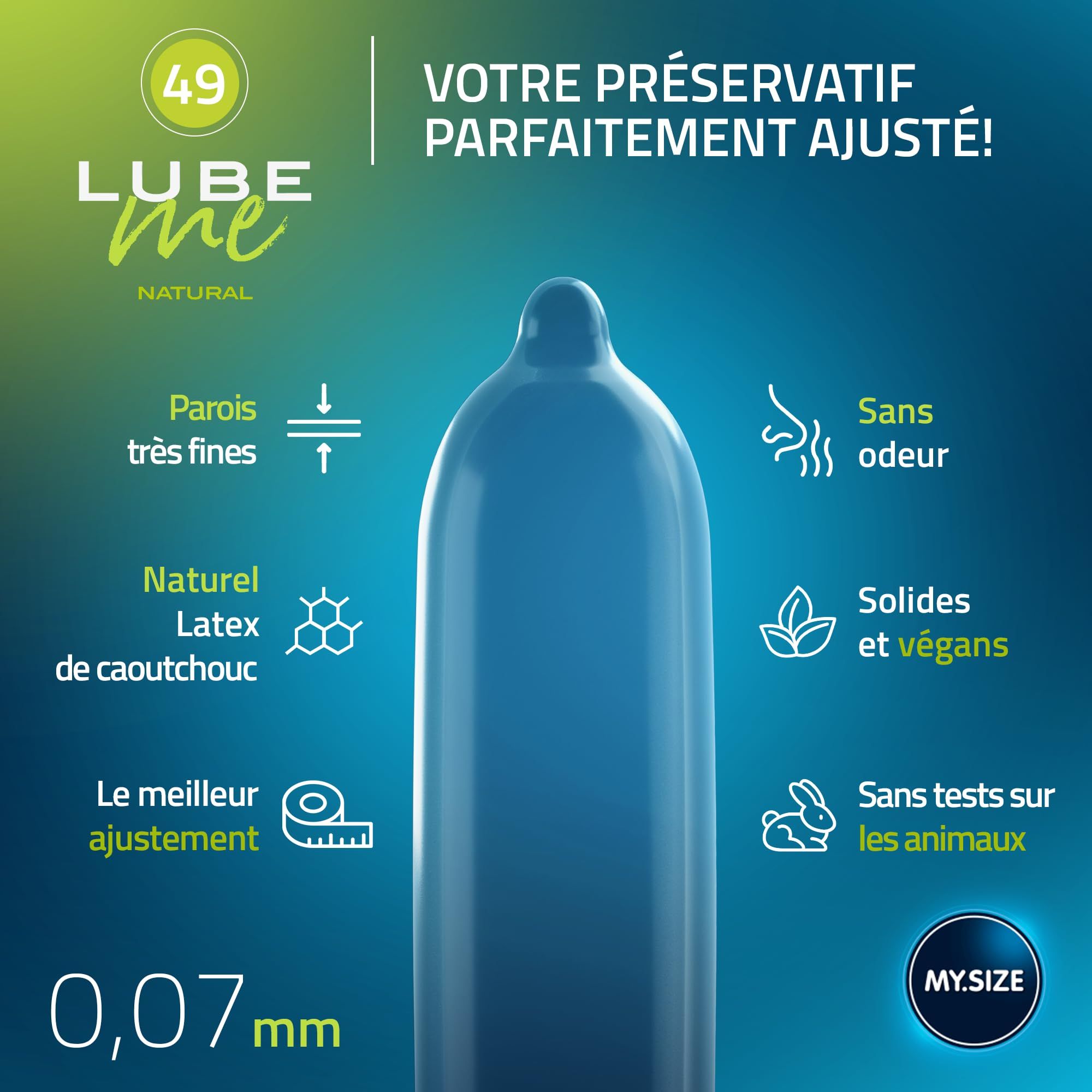 MY.SIZE PRO Préservatifs + LUBE ME Natural + Body Candle Set