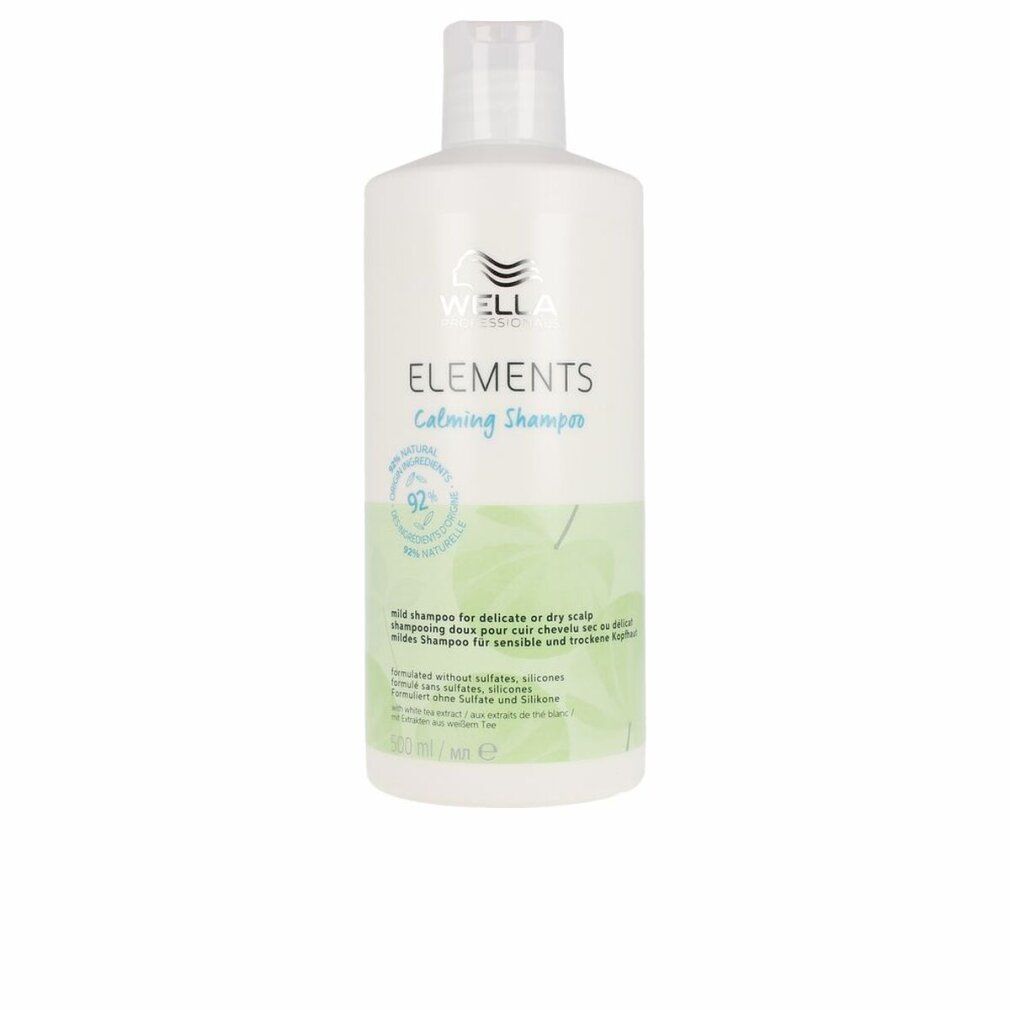 Fles Wella Elements Kalmerende Shampoo, vooraanzicht.
