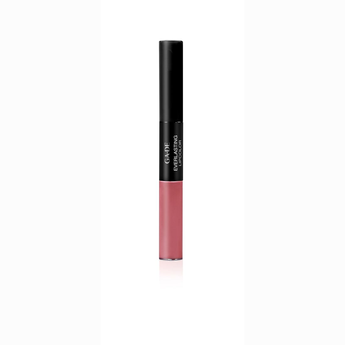 Ga-De Everlasting Lipcolor. Dubbelzijdige lippenstift, zwart en roze. Opschrift: Everlasting Lipcolor.