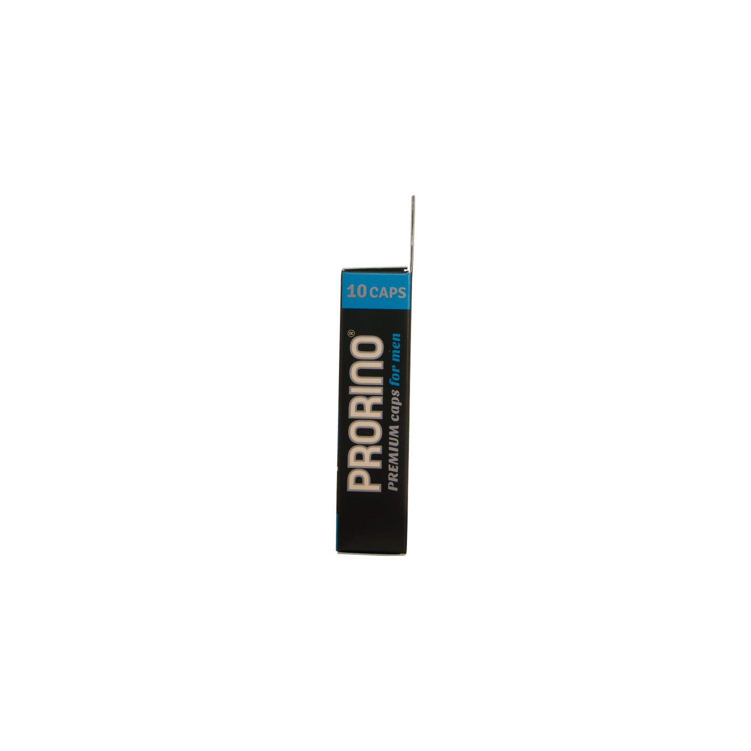 Vue latérale de l'emballage de PRORINO POTENCY CAPS FOR MEN, 10 gélules.
