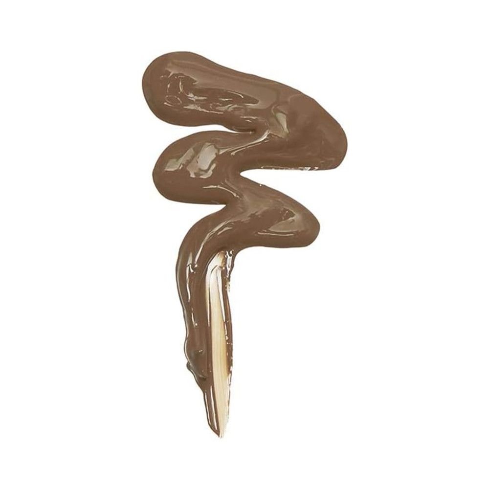 Nuance de correcteur brun en forme de vague. Éclaircissement en bas.