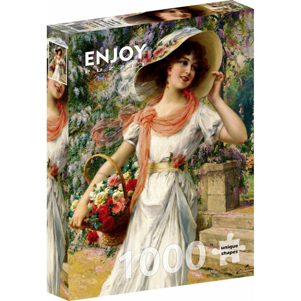 annÉe Puzzle Emile Vernon: jardin fleuri 1000 pièces