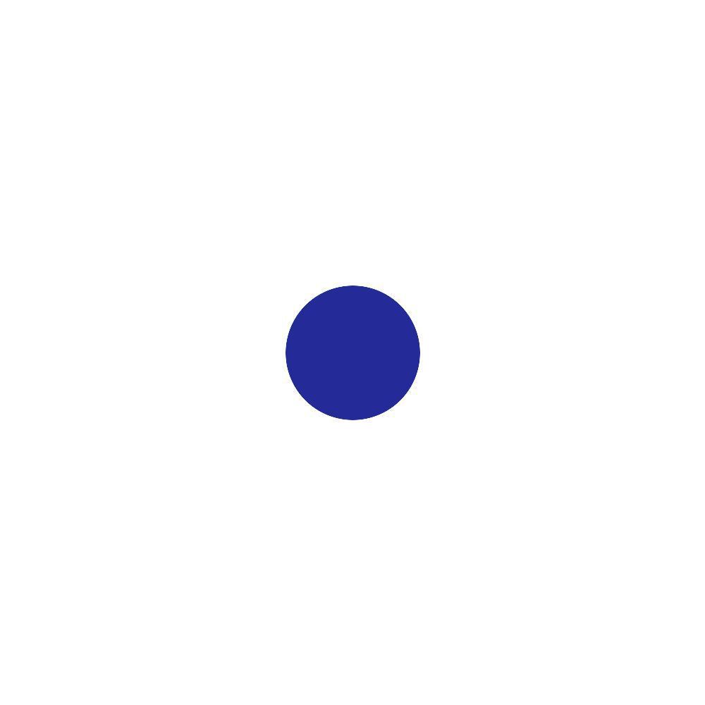 Cercle de couleur bleu sur fond blanc. Aucun autre détail.