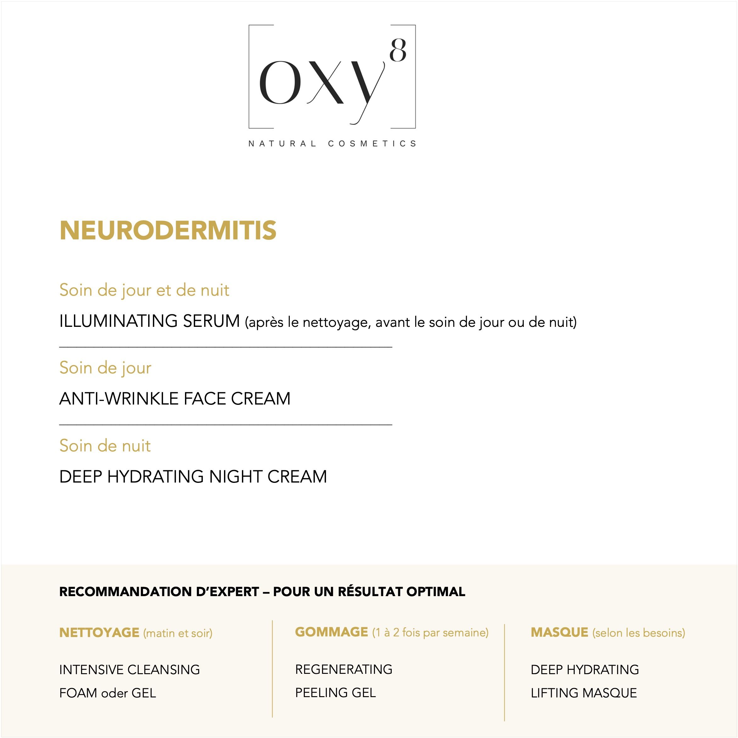 Crème nuit OXY8 : Nourrit, régénère, lisse.