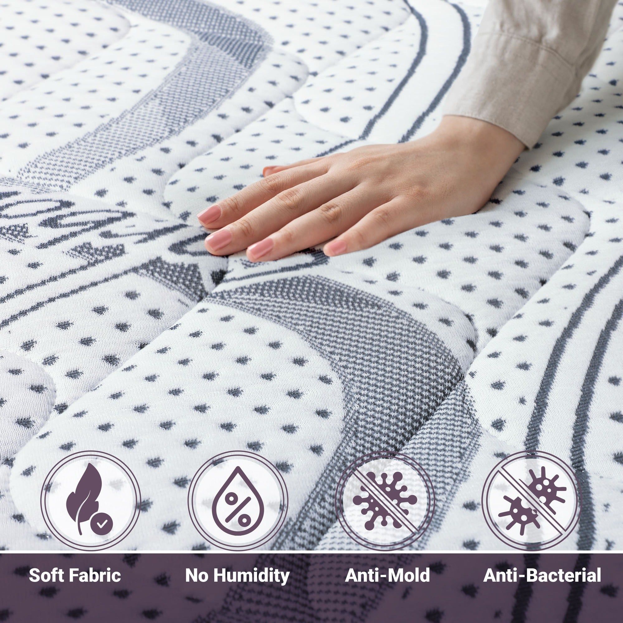 The White Stone Orthopedisch Matras 120x200 cm Medium Stevigheid | Hoogte 25 cm