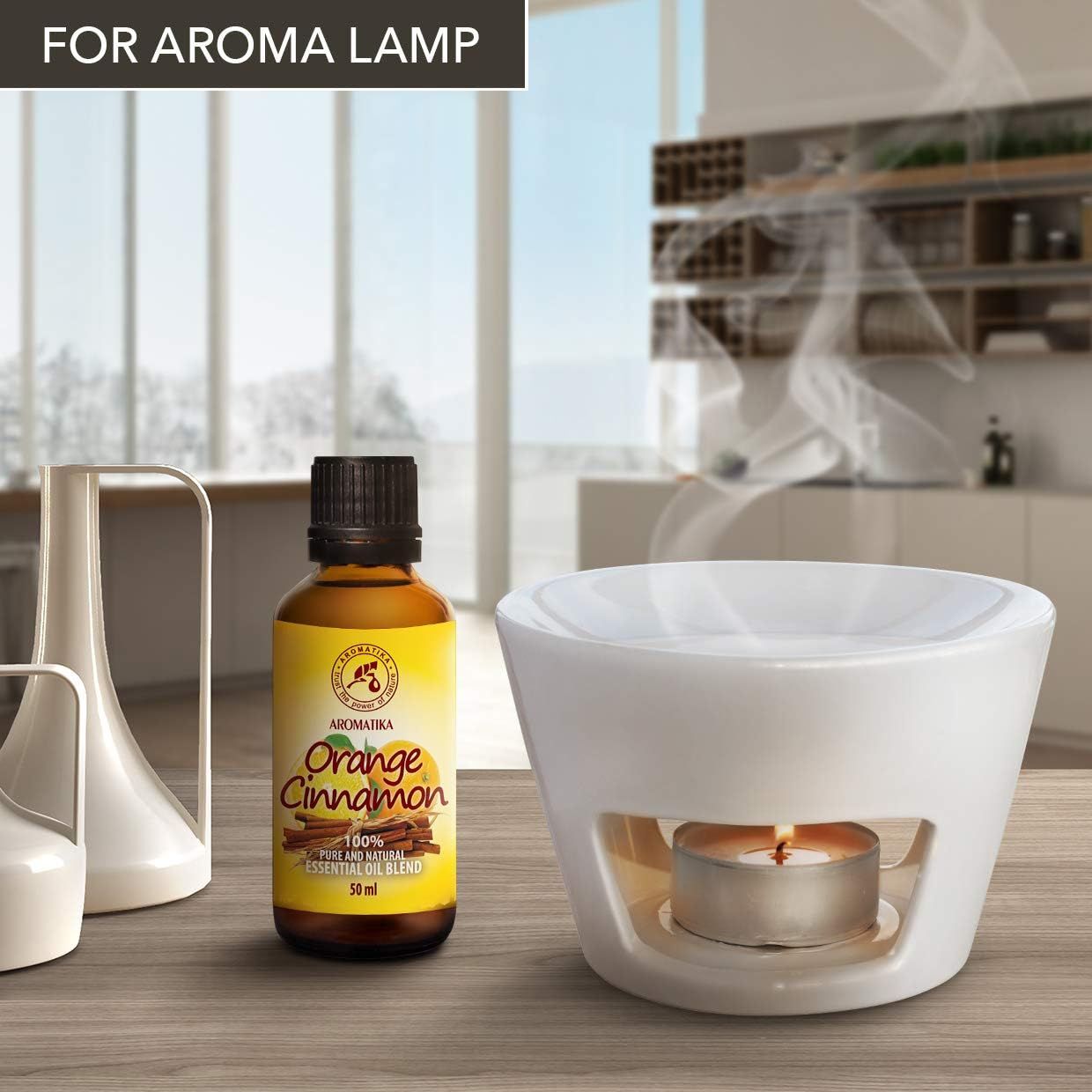Huile parfumée AROMATIKA Orange-Cannelle pour lampe aromatique.
