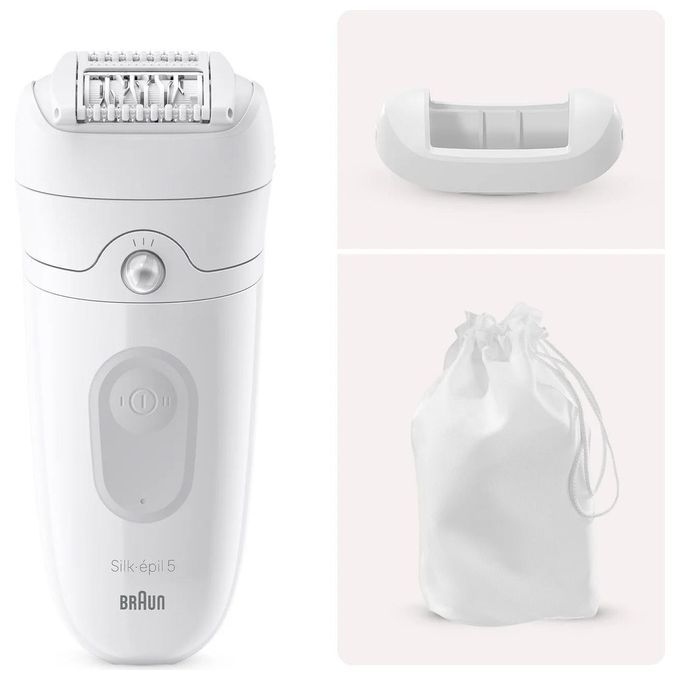 Braun Silk-epil 5 epilator met opzetstuk en zakje.