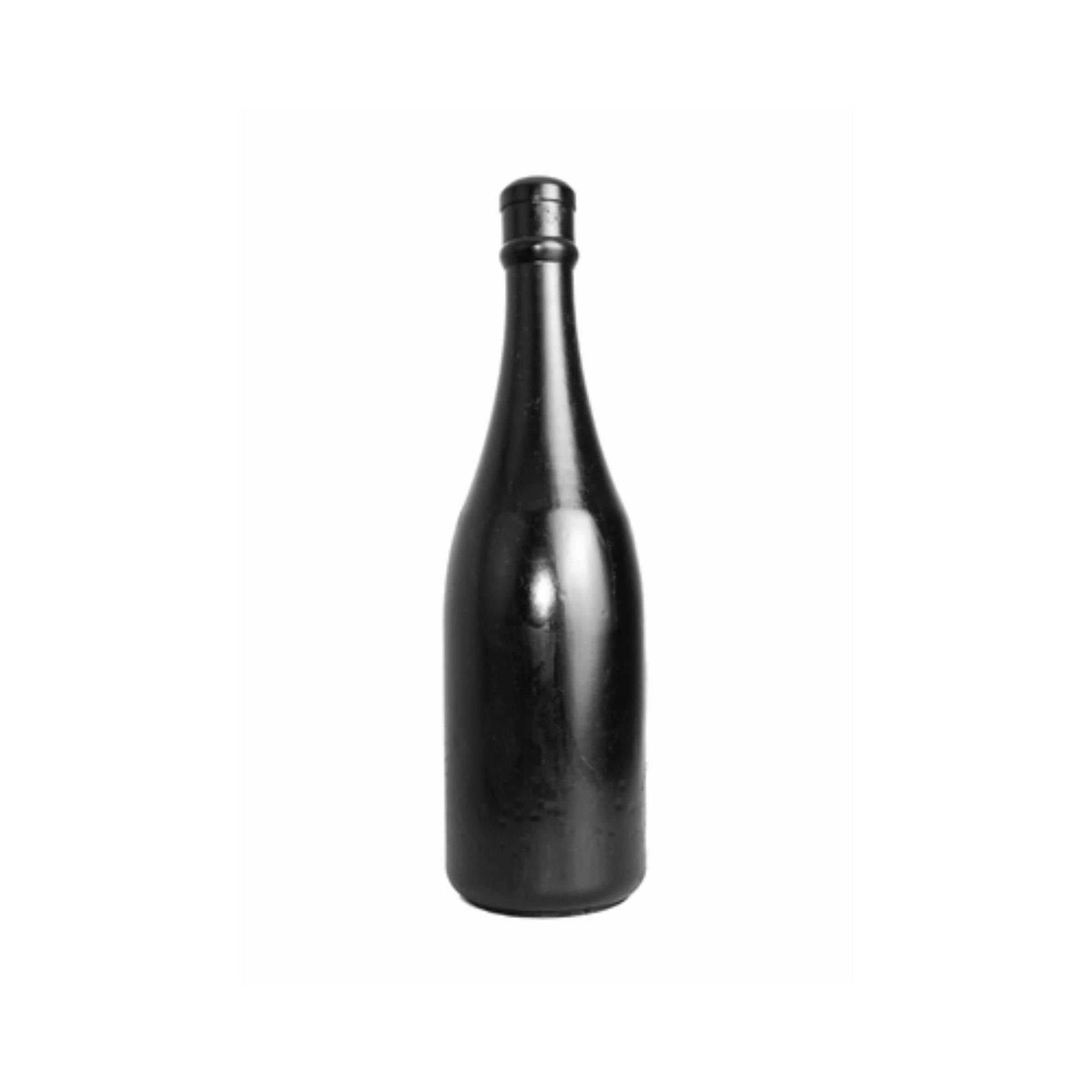 Buttplug noir en forme de bouteille.