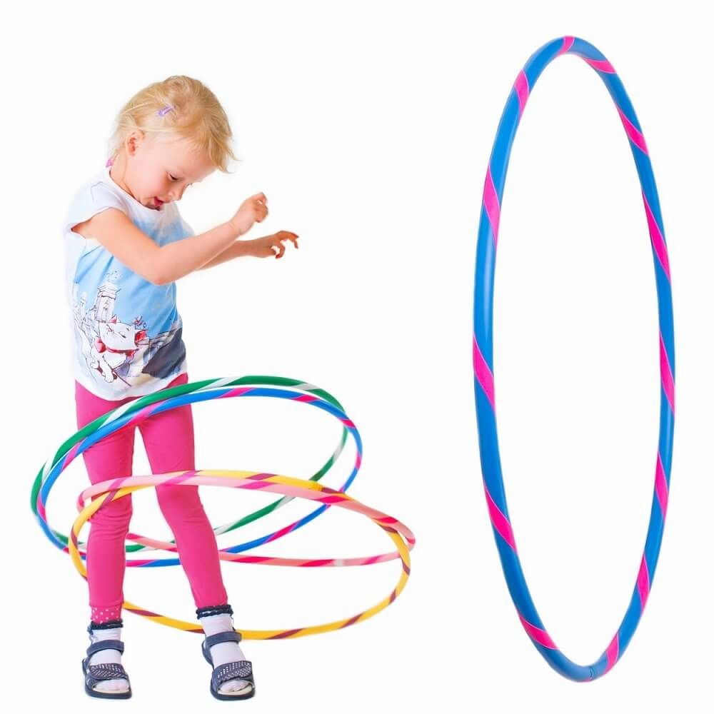 Hoopomania kinderhoelahoep met griptape | Ø 60 cm | Blauw-Roze