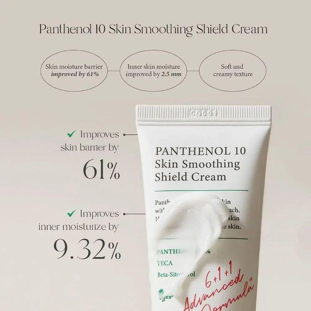 Grafiek: verbetering van de huidbarrière en hydratatie. Tube 'Panthenol 10 Skin Smoothing'.