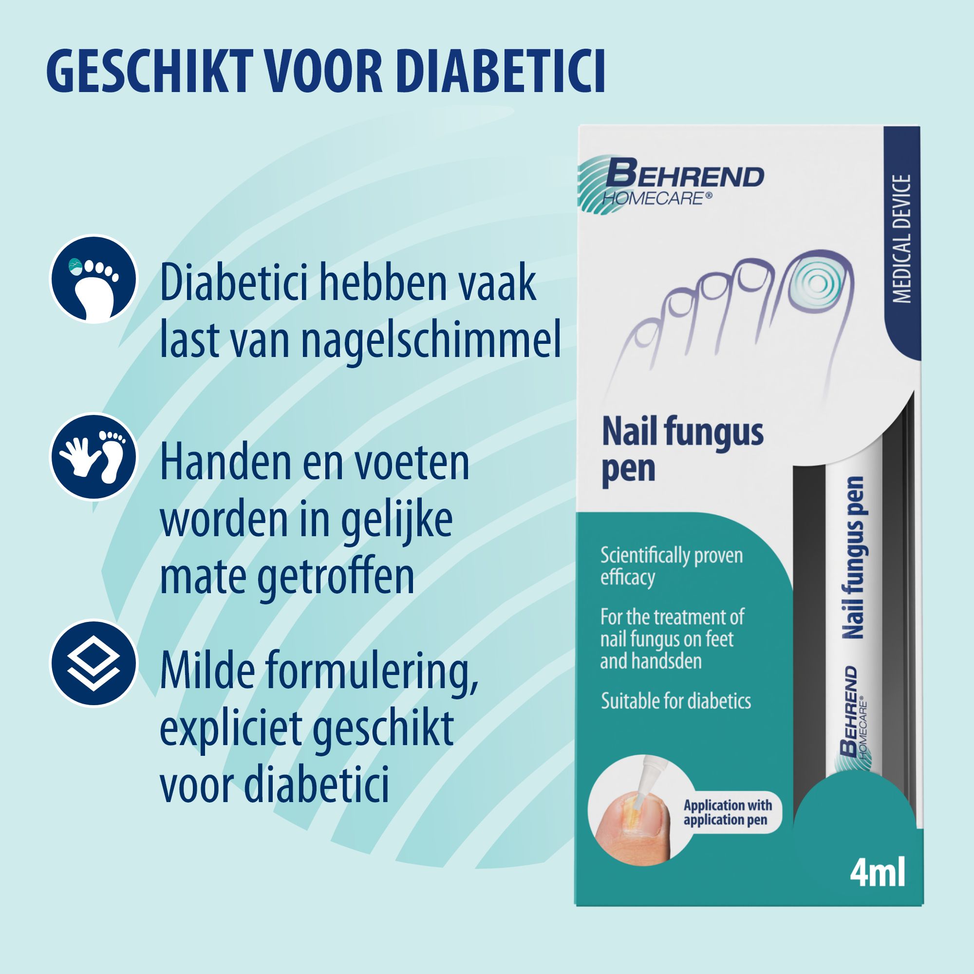 Infographic. Voordelen van de pen: eenvoudige toepassing, pH-verlaging, wetenschappelijke studies.