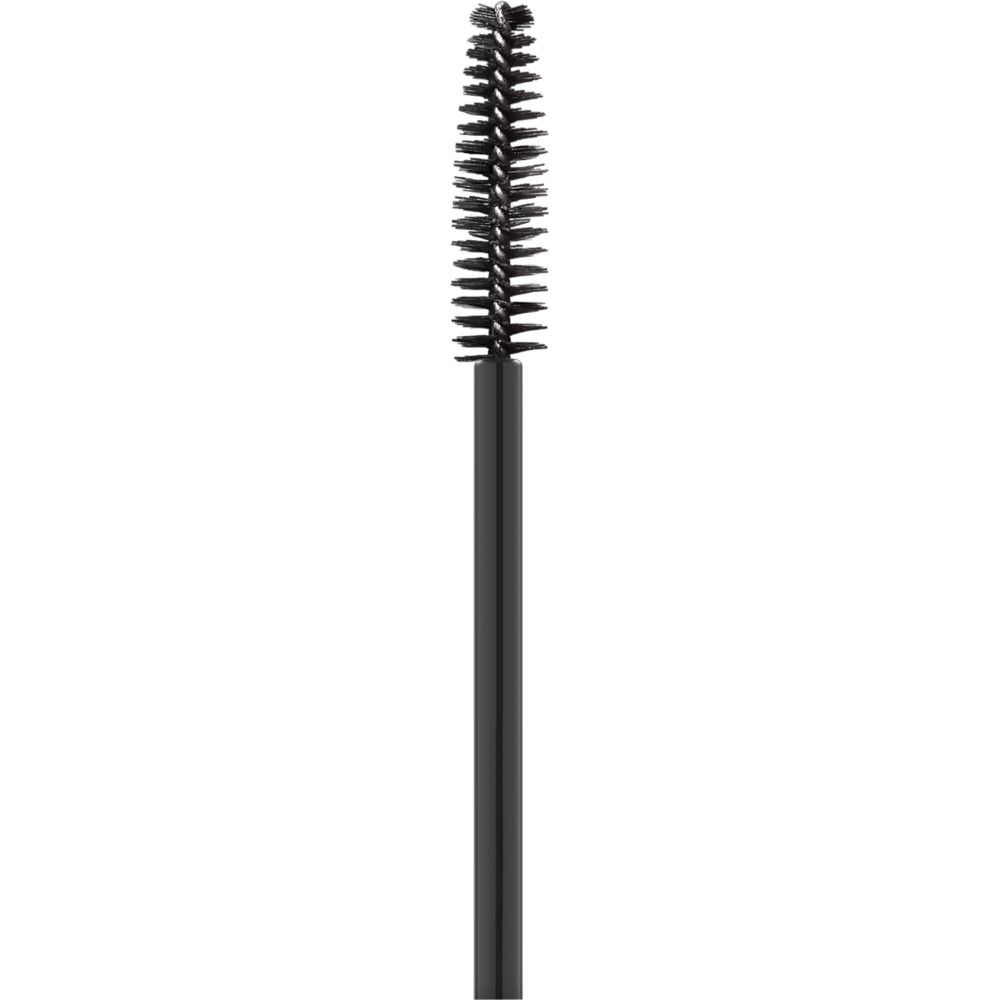 Brosse à mascara noire avec poils. Manche noir.