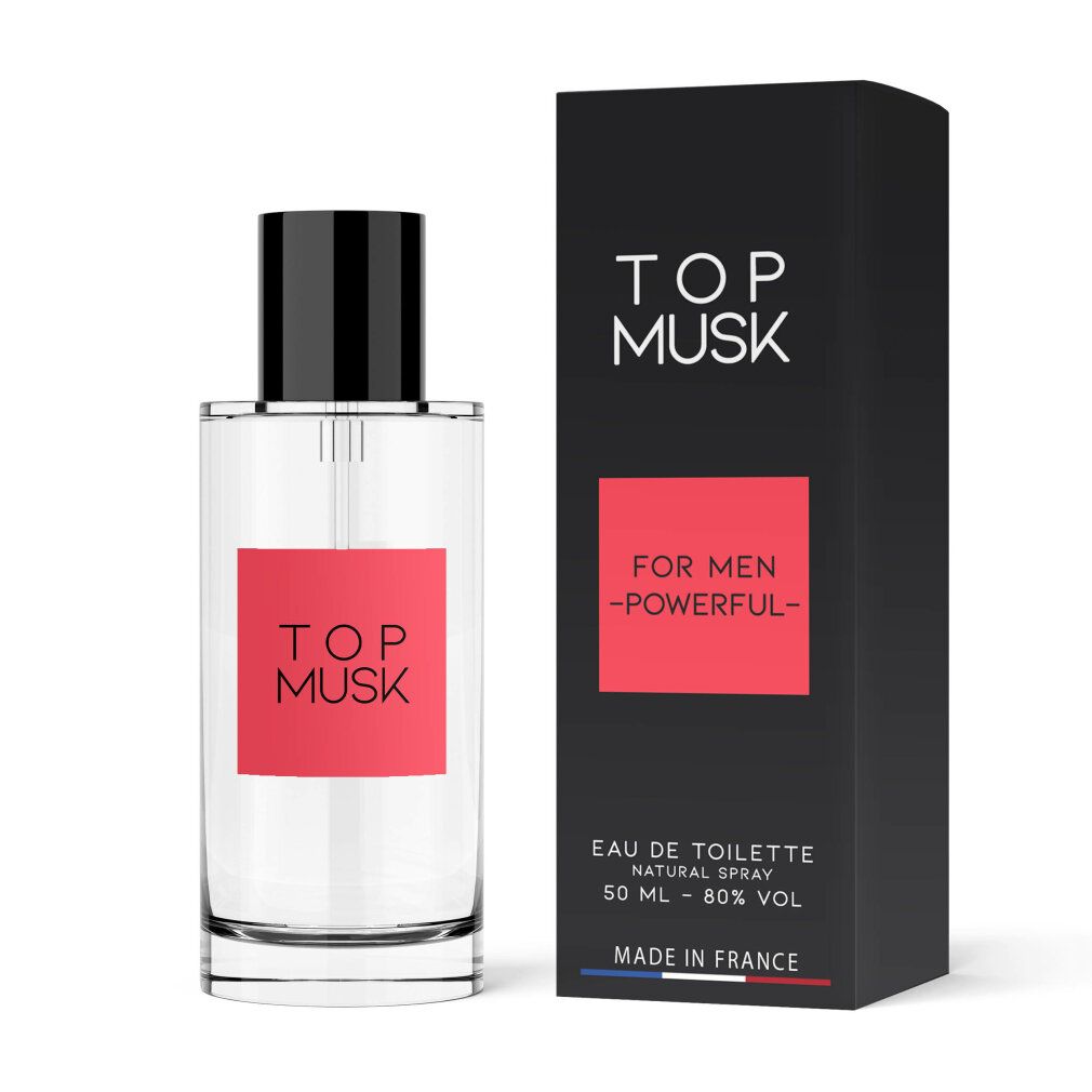 Top Musk Eau de Toilette pour Homme, 50ml, Natural Spray, Made in France.