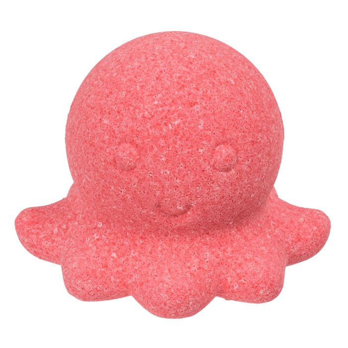 Koraalrode octopus badbruisbal. Bal met tentakels en gezicht.