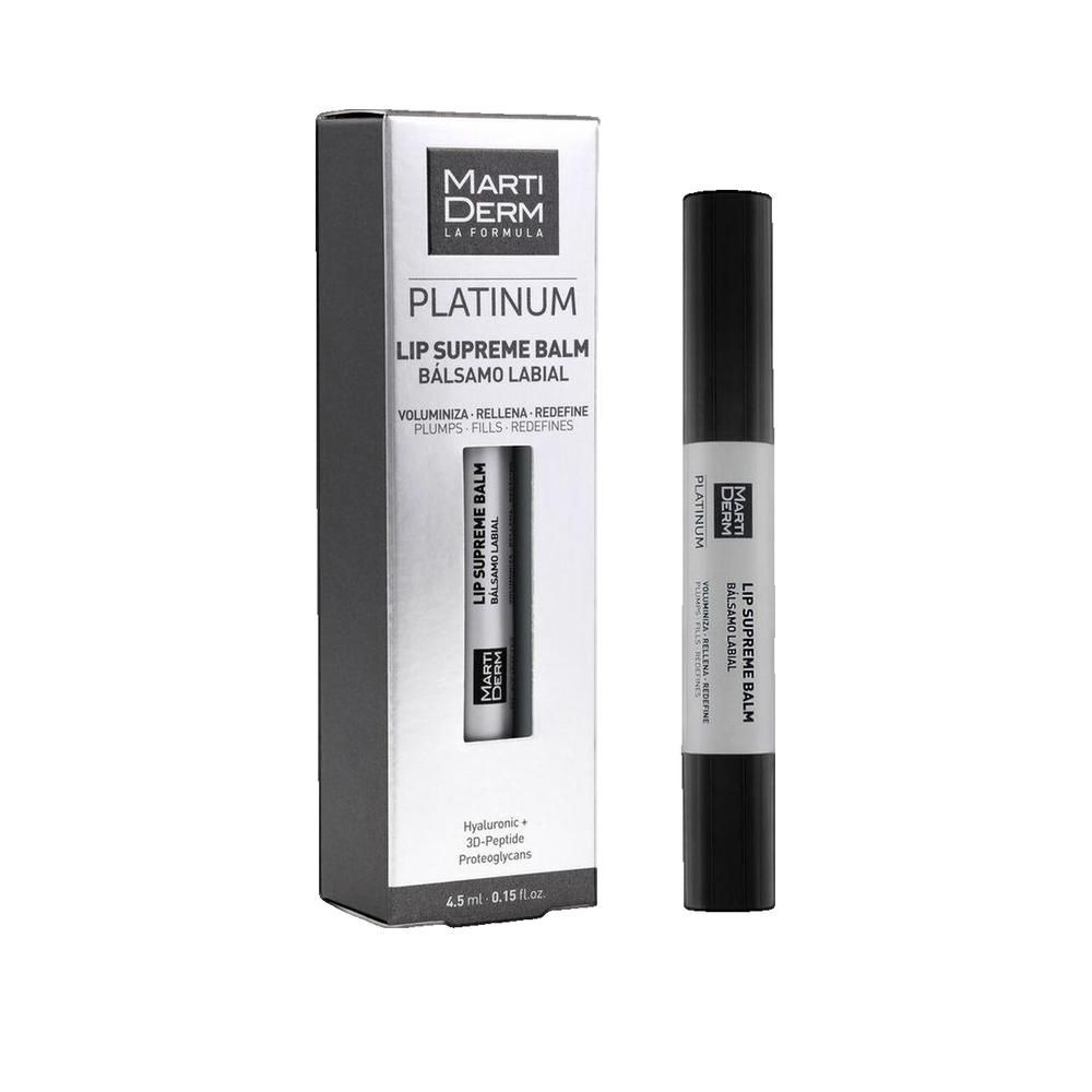 Lipbalsem en verpakking. Zwarte stick met wit middenstuk. Verpakking met productafbeelding en tekst.