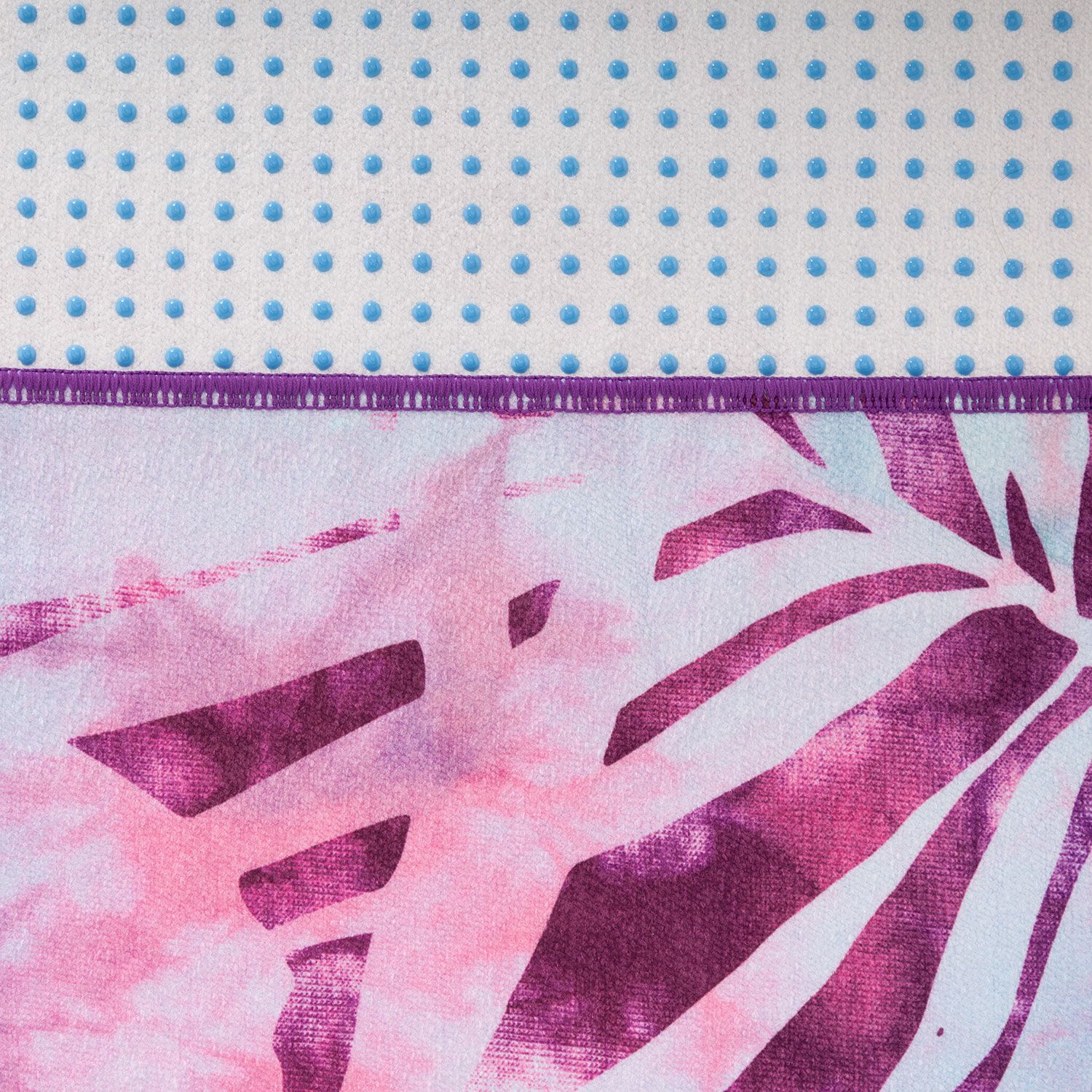 bodhi GRIP² Yoga Towel Art Collection, Arctic Leaves, blue-batik