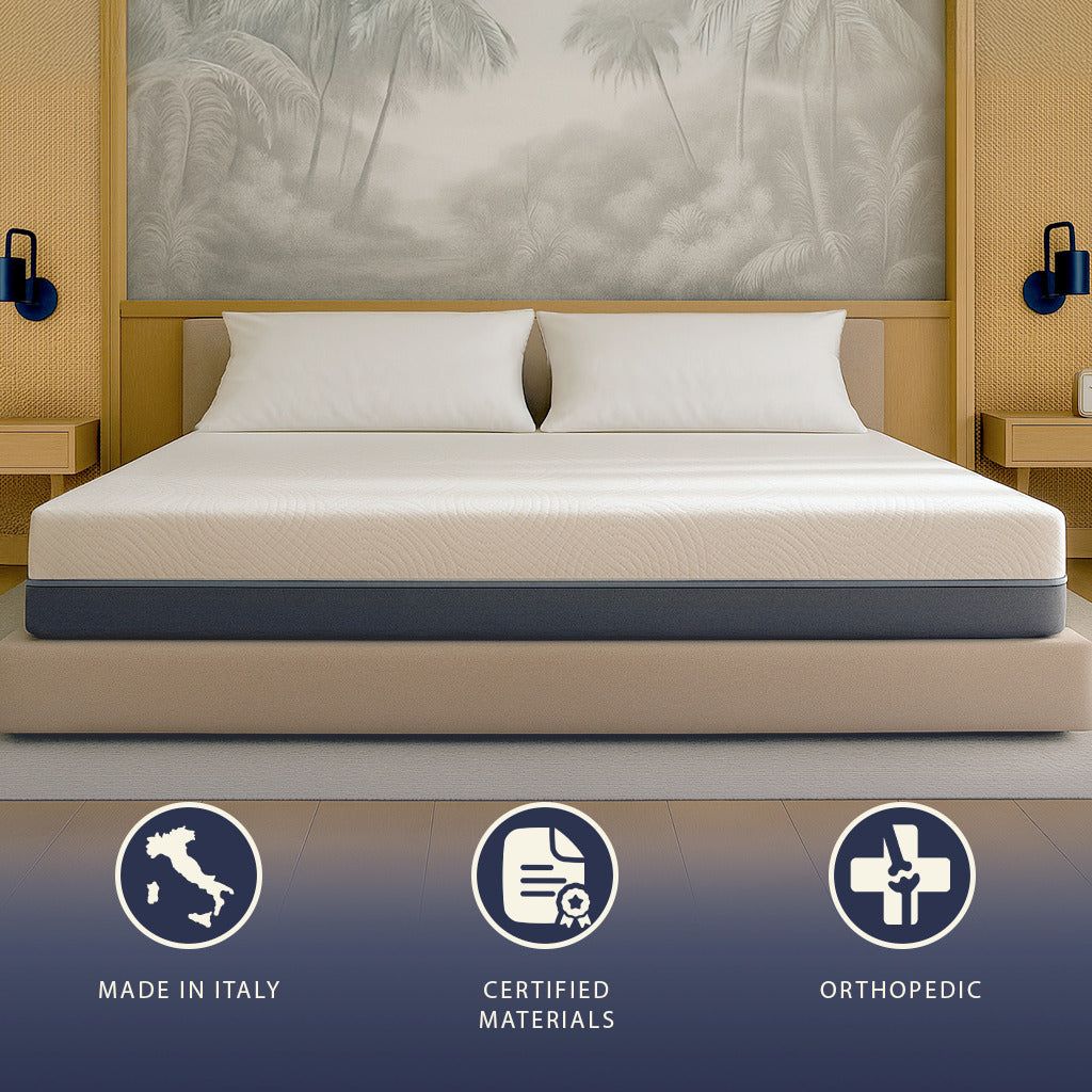 The White Stone Matras 180x200 Visco-elastisch Schuim en Waterfoam Hoog 22 cm