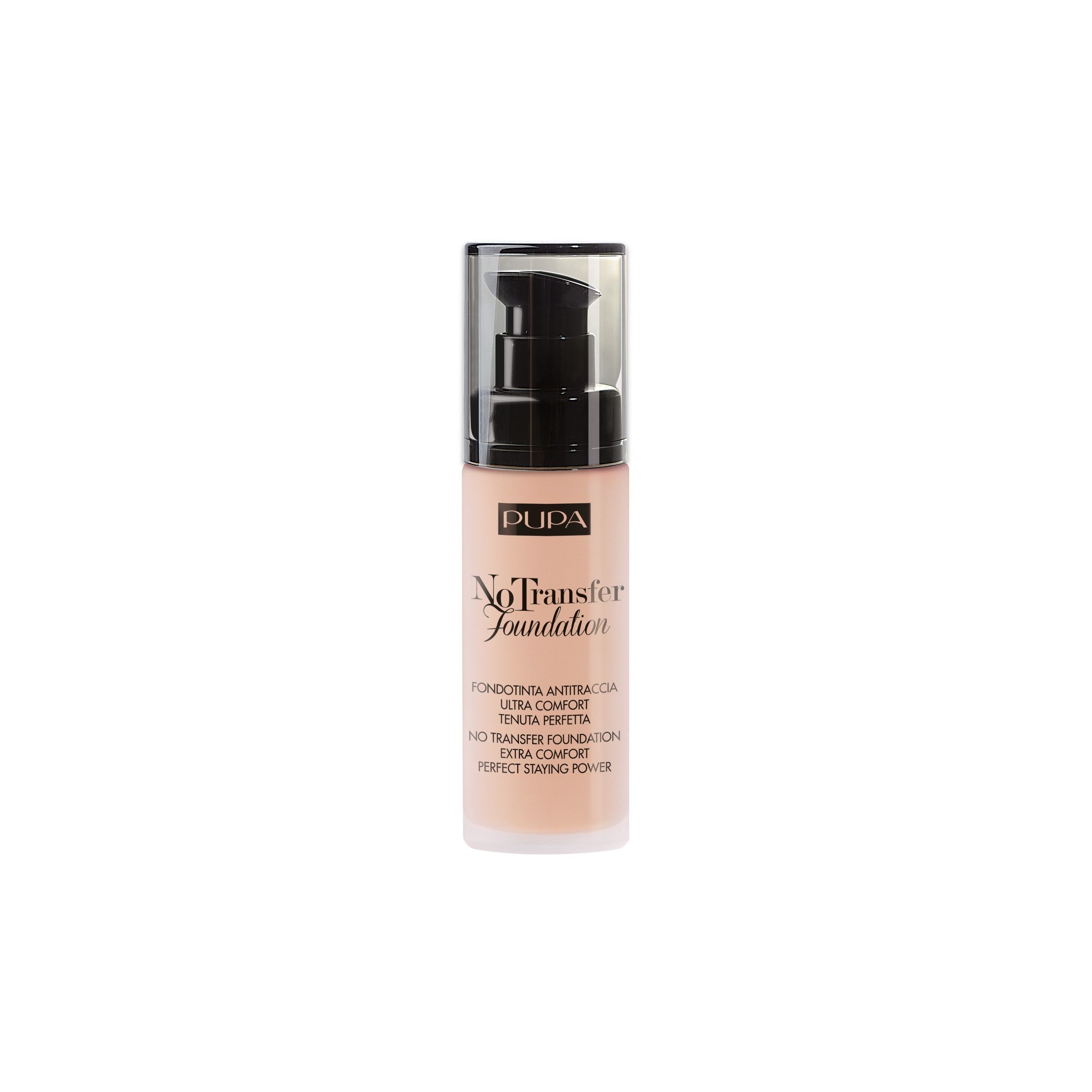 Pupa No Transfer Foundation in fles met pompdispenser, tint 200.