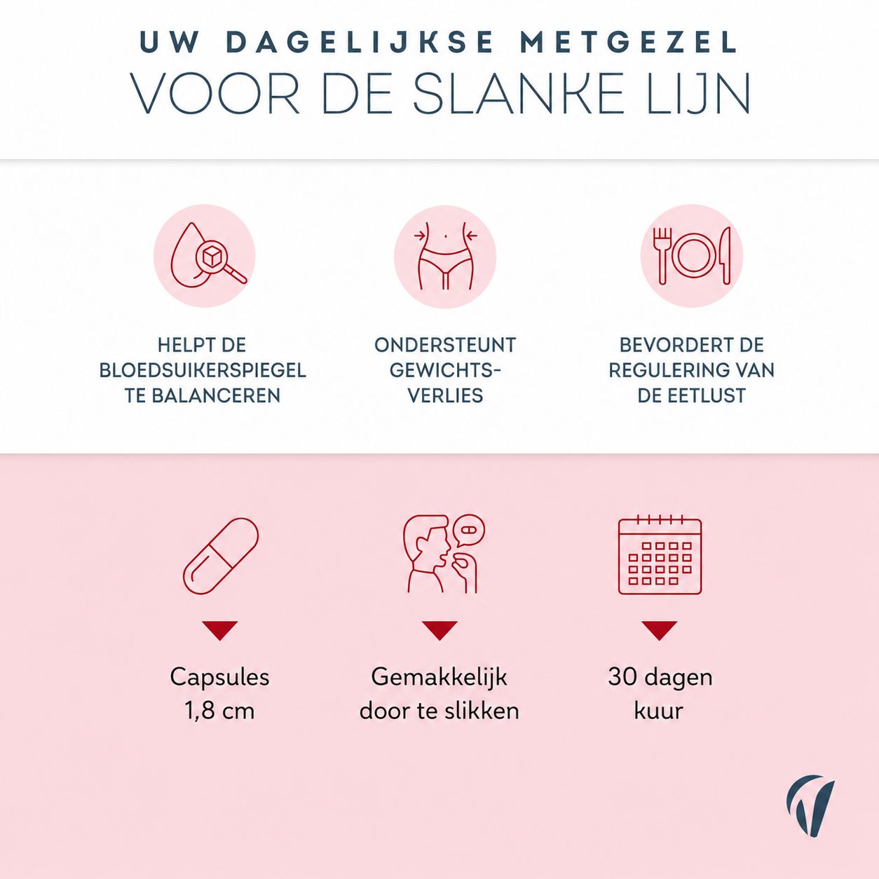 Capsules, 1,8 cm. Ondersteunt gewichtsverlies en reguleert de eetlust.