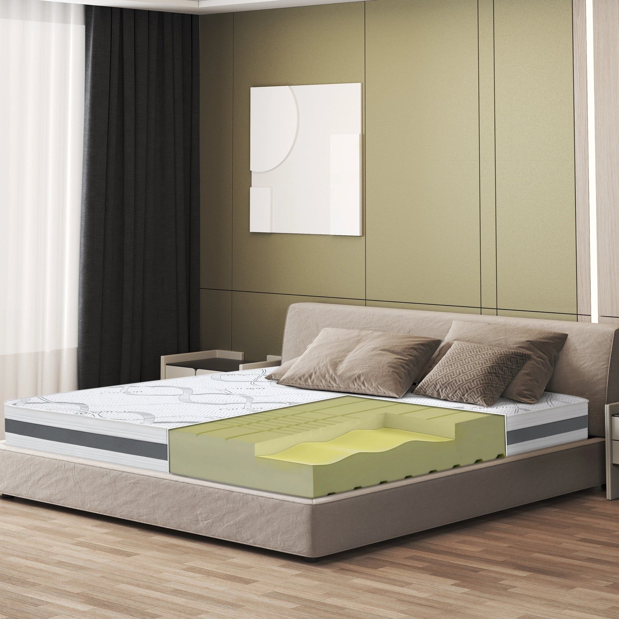 The White Stone Orthopedisch Matras 140x200 cm Medium Stevigheid | Hoogte 20 cm