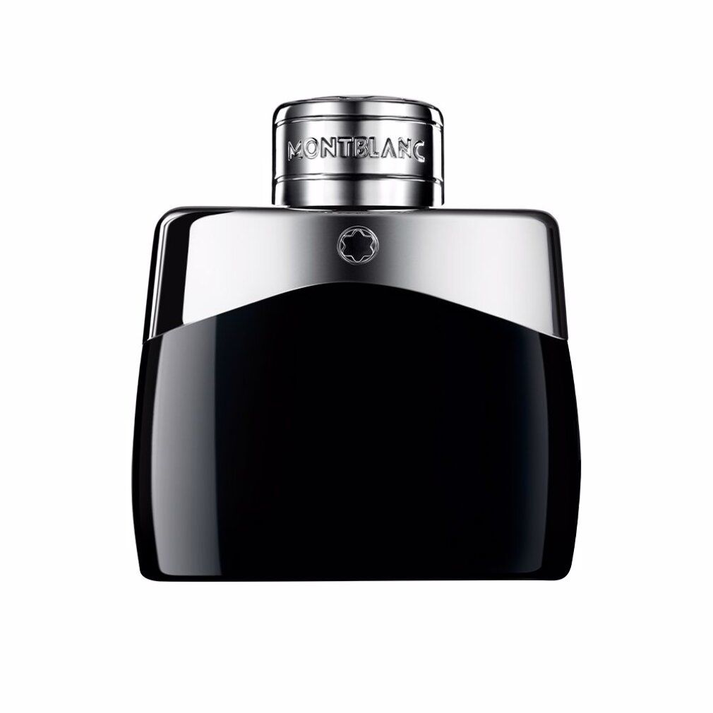Zwarte flacon met zilveren dop. Opschrift: MONTBLANC. Logo. Vorm: rechthoekig met afgeronde hoeken.
