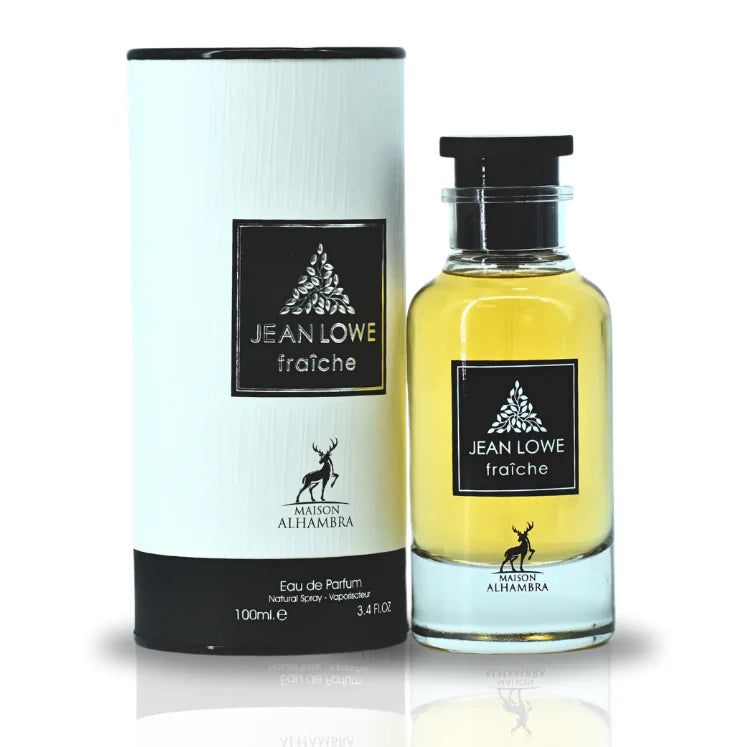 Eau de Parfum Jean Lowe Fraiche, flacon de 100ml avec boîte.