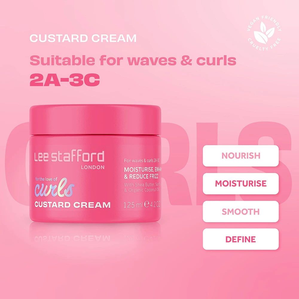 Lee Stafford Curls Custard Cream, geschikt voor golvend en krullend haar 2A-3C.