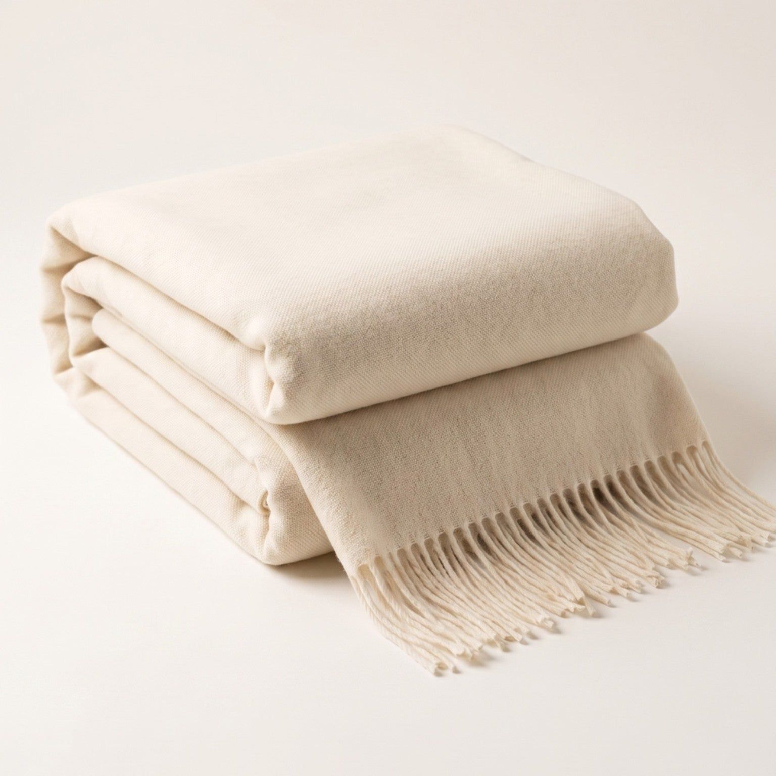 Werpdeken 130x170 cm Cotton Blend Ivoor | Lichtgewicht Deken 250 g/m² voor Bank en Bed
