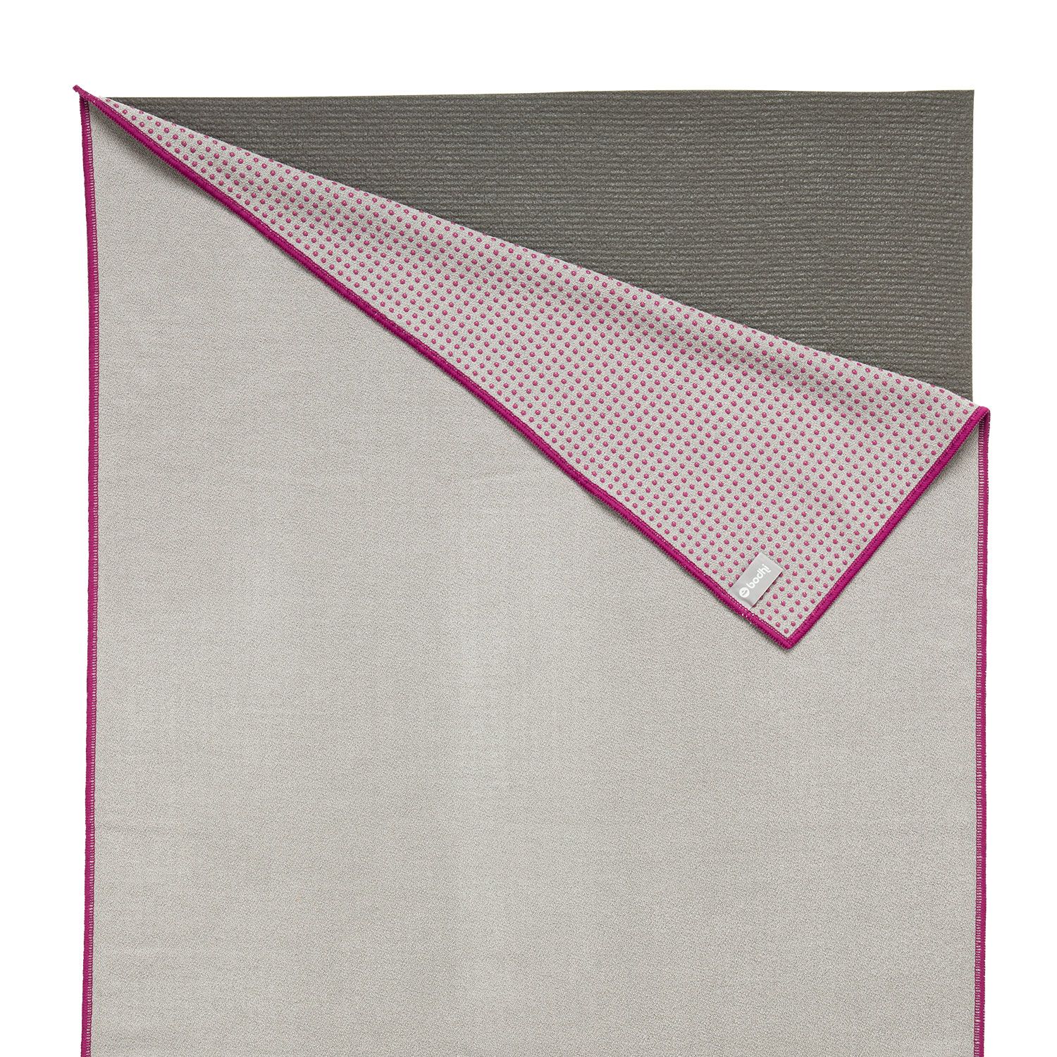 bodhi GRIP² Yoga Handdoek grijs/aubergine