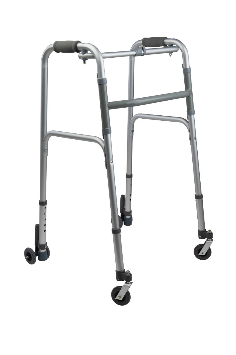 Ausilium Opvouwbare Rollator met 4 Wielen van Aluminium - Dubbele Achterwielen en Zwenkende Voorwiel