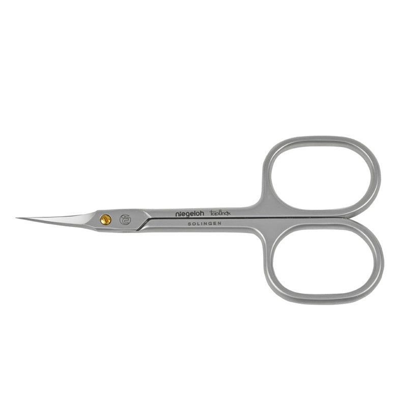 Ciseaux à cuticules en acier inoxydable. Avec poignées arrondies et pointe fine. Marque Niegeloh Solingen.